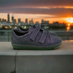 ✅Cosyfeet GIGI Shoes Extra Roomy Black Leather Double Strap Womens 10.5 Sneakers